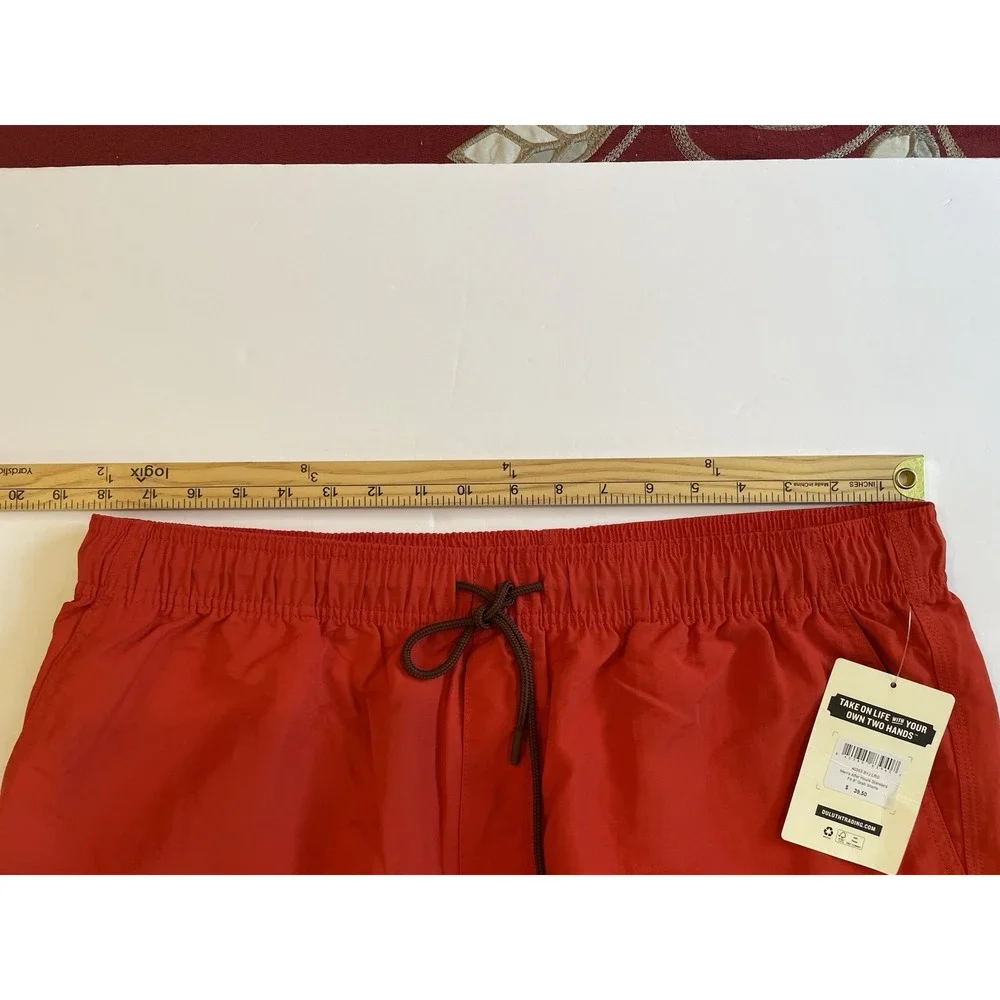 NEW Duluth Trading After Hours Grab Shorts Mens Large 8" In Red Standard Fit - Picture 7 of 10